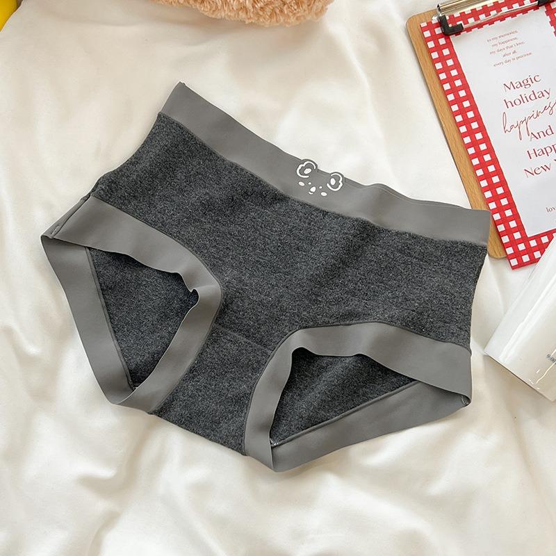 Lingerie Women's Autumn Pure Cotton Cute Girl Mid Waist Antibacterial Women's Underwear Wrapped Buttocks Skin Friendly Triangle Pantys