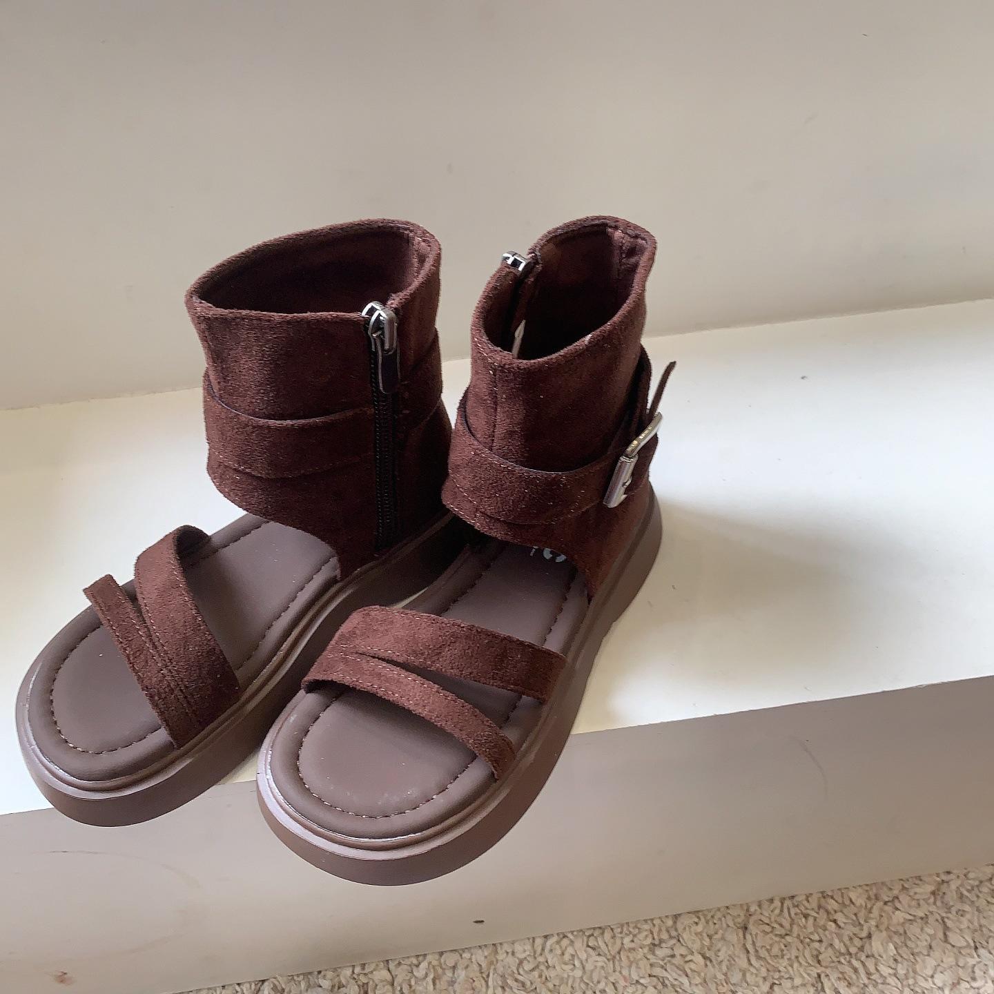 

Summer Classmate 3-6-12 Year Old Children Sandals Girls Low Boots 30 коричневий
