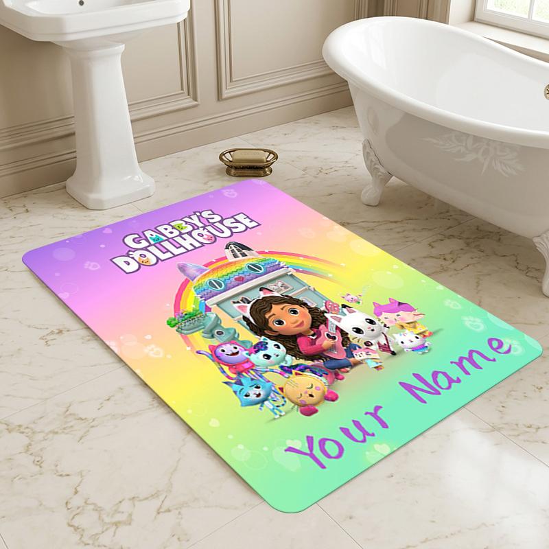 Custom Name Kitty Party Living Room Non-Slip Area Rug Soft Carpet for Bedroom Kids Playroom Sofa Office Home Decor Doormat