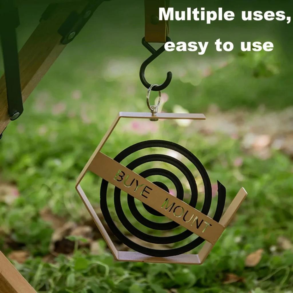 Outdoor Mosquito Coil Tray Camping Tools Tourist Hiking Mosquito Coil Holder Camping Supplies Hanging Mosquito Coil Holder Black