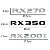 Naklejka 3D ABS RX270 RX300 RX350 RX200t Emblemat Odznaka Chromowana Czarna/Srebrna Litera Naklejka Do Dekoracji Tylnej Klapy Lexusa
