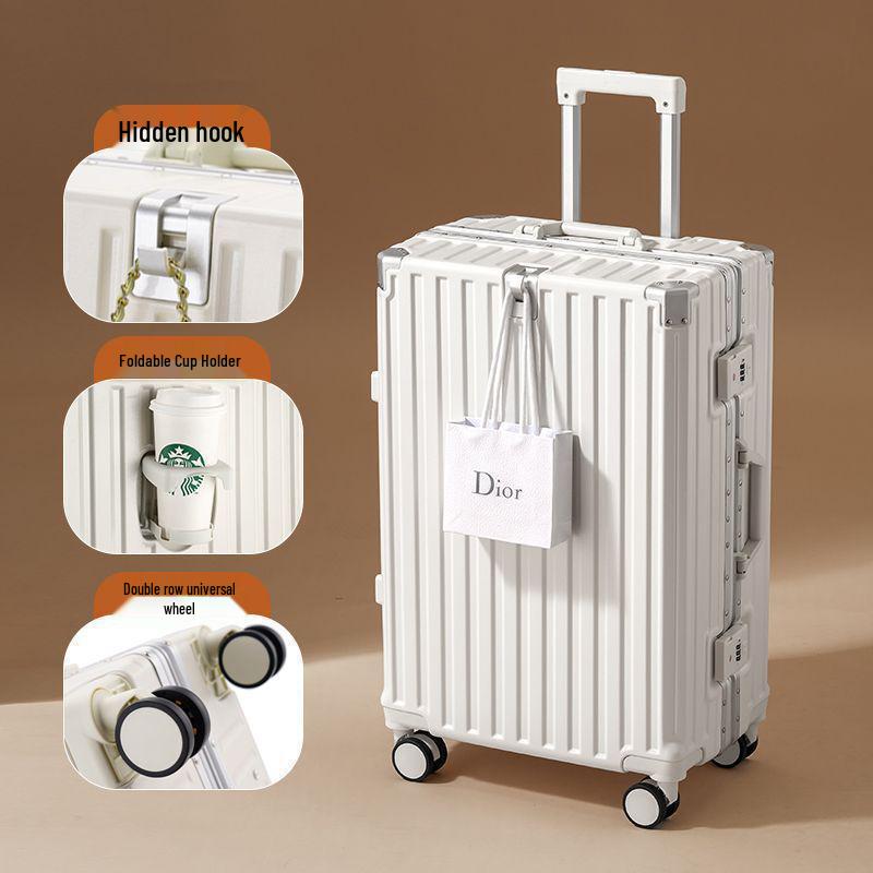 

Kangaroo Aluminum Frame Large Capacity Travel Suitcase with Universal Wheels and Combination Lock 20-inch (Carry-On Preferred)