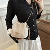 Stylish 2024 Woven Bucket Bag For Women Trendy Street Fashion Small Crossbody