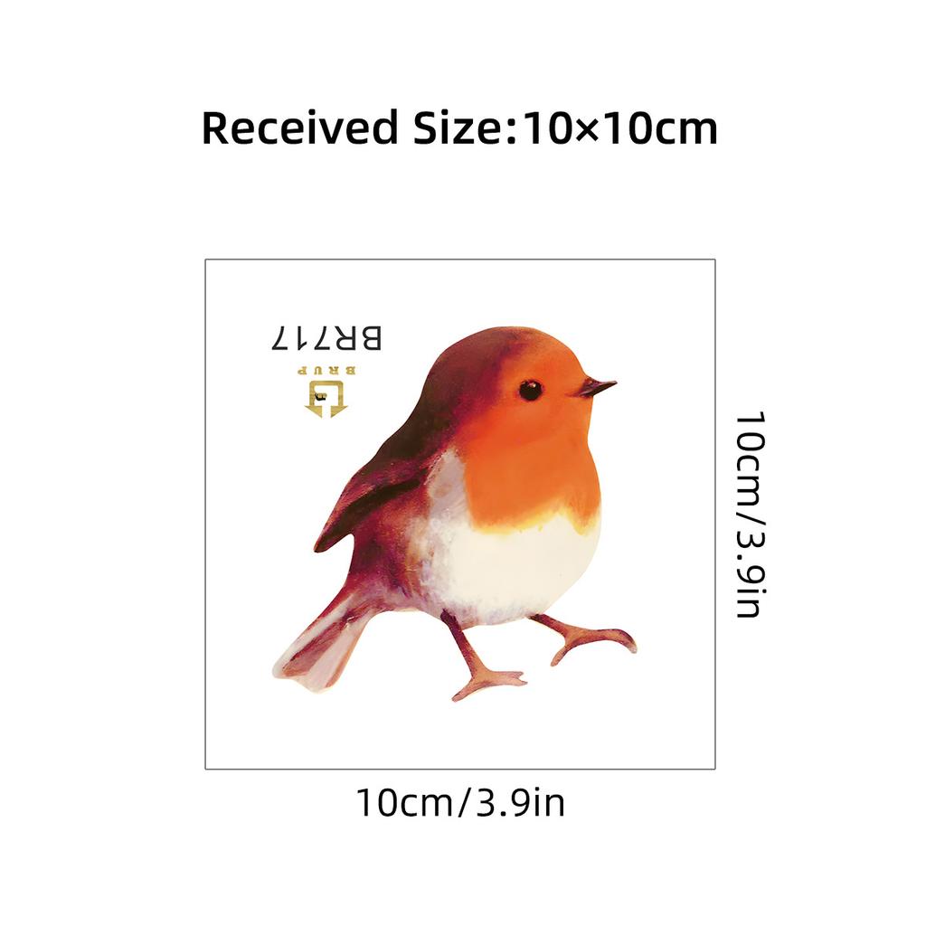 Realistic Small Robin Wall Sticker Window Sill Window Decal for Bedroom Living Room Door Kindergarten Decor