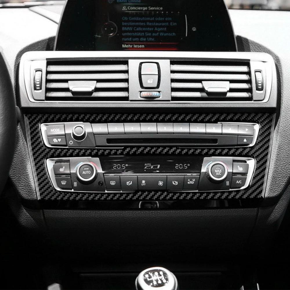 For BMW 1 2 Series F20 F21 F22 F23 Carbon fiber Car Control CD Panel Cover Trim Air conditioning Outlet Frame Decoration Sticker LNYCP1