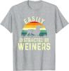 Easily Distracted By Weiners Dachshund Silhouette Unisexs Graphic TShirt Casual Cotton Tee