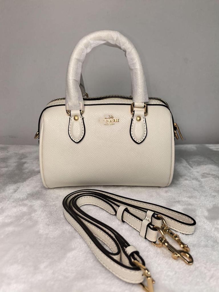 Koujia Women's Genuine Leather Mini Boston Tote Crossbody Handbag