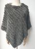 2022 Autumn/Winter Handmade Real Rabbit Fur Knit Triangle Shawl & Women's Pullover Cloak