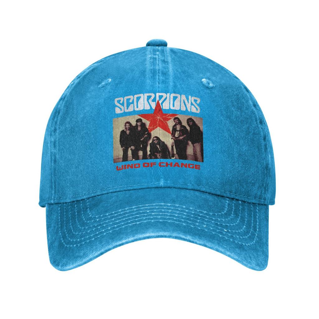 Wind Of Change Scorpions Rock Band Baseball Cap Sun Outdoor Gym Adjustable Washed Hip Hop Hats Couple Women Funny Snapback Cap