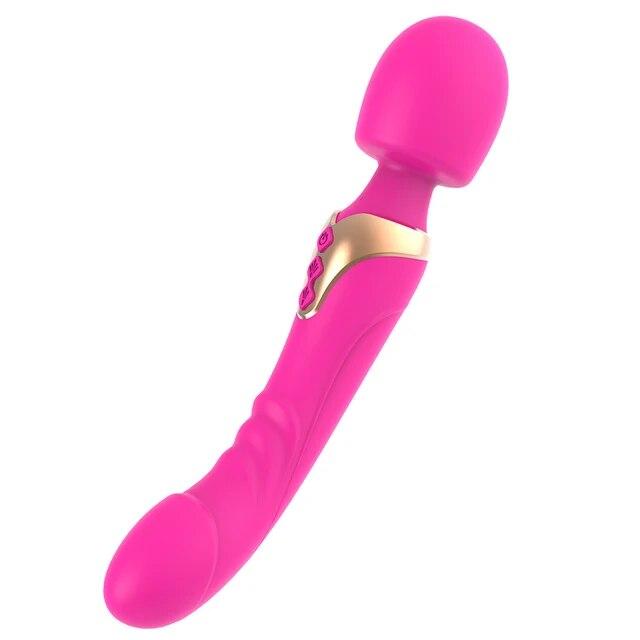 Kraftig Dildoer Vibrator Dobbel motor silikon stor størrelse Wand G-Spot Massasjer Sexleketøy For Par Klitoris Stimulator for Voksne