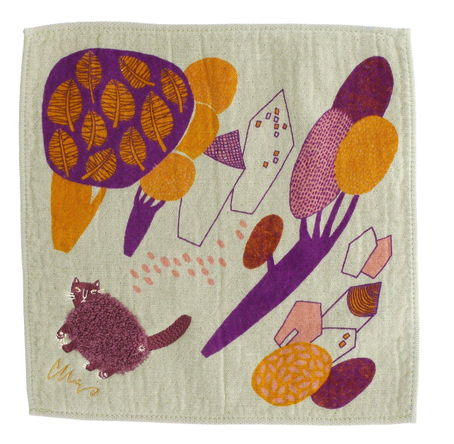 

Kusunokibashi Monori Hand 25cm x MiW Fluffy Animal Cat Towel, Green, Approx. 25cm, Handkerchief, Design, A-64788-86-G зелений