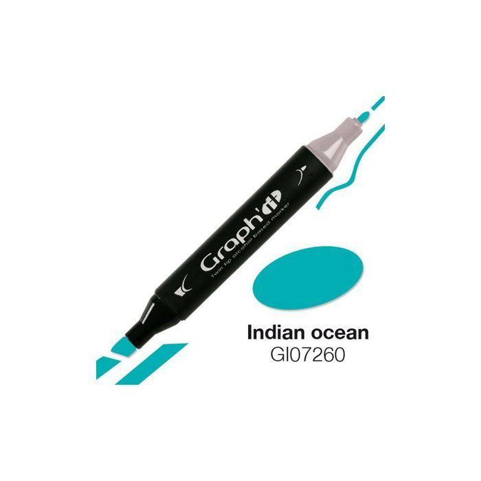 Marqueur à l'alcool - Graph'it - Océan Indien - Double Pointe - Indélébile