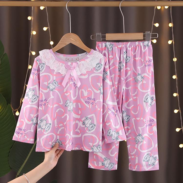 

Дитячий піжамний комплект My Melody Принцеса - Довгий рукав, Мультяшний дизайн для весни та осені Size 16 (Height 135-140CM)