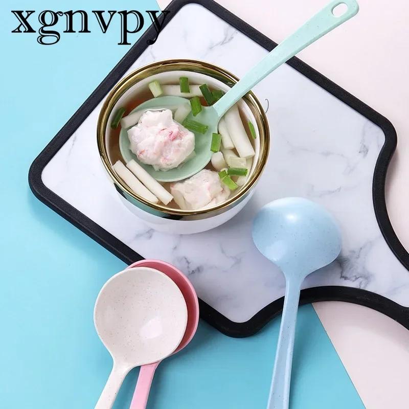 Xgnvpy Design pšeničného stébla Plastová polévková lžíce Velká polévková lžíce pro kuchyň Večeře Kaše Rýže Naběračka Nádobí