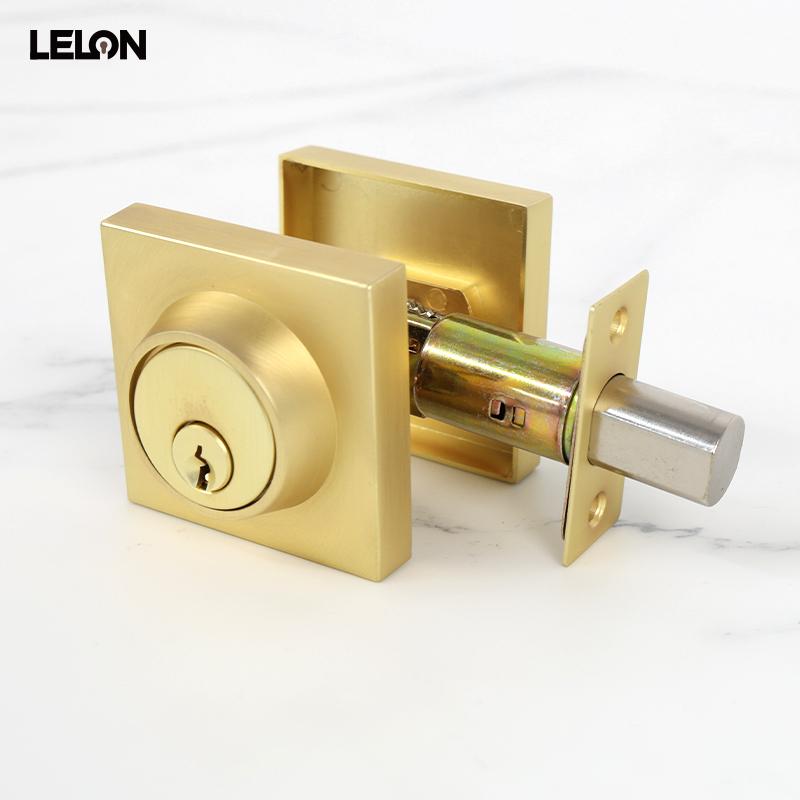 Zinc Alloy Passage Door Lock, Extended Flat Key Dead Latch, Single Tongue Mechanical Lock for Hotel & Apartment Projects