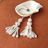 Hani Miao Yi Dong Ethnic Double Ball Pendant Sesame Bell Silver-Plated Earrings