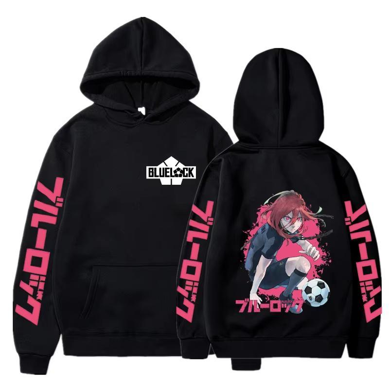 Anime Blue Lock Isagi Yoichi Graphic Print Hooded Men Women Manga Hoodies Plus Size Streetwear Harajuku Unisex Sweatshirt