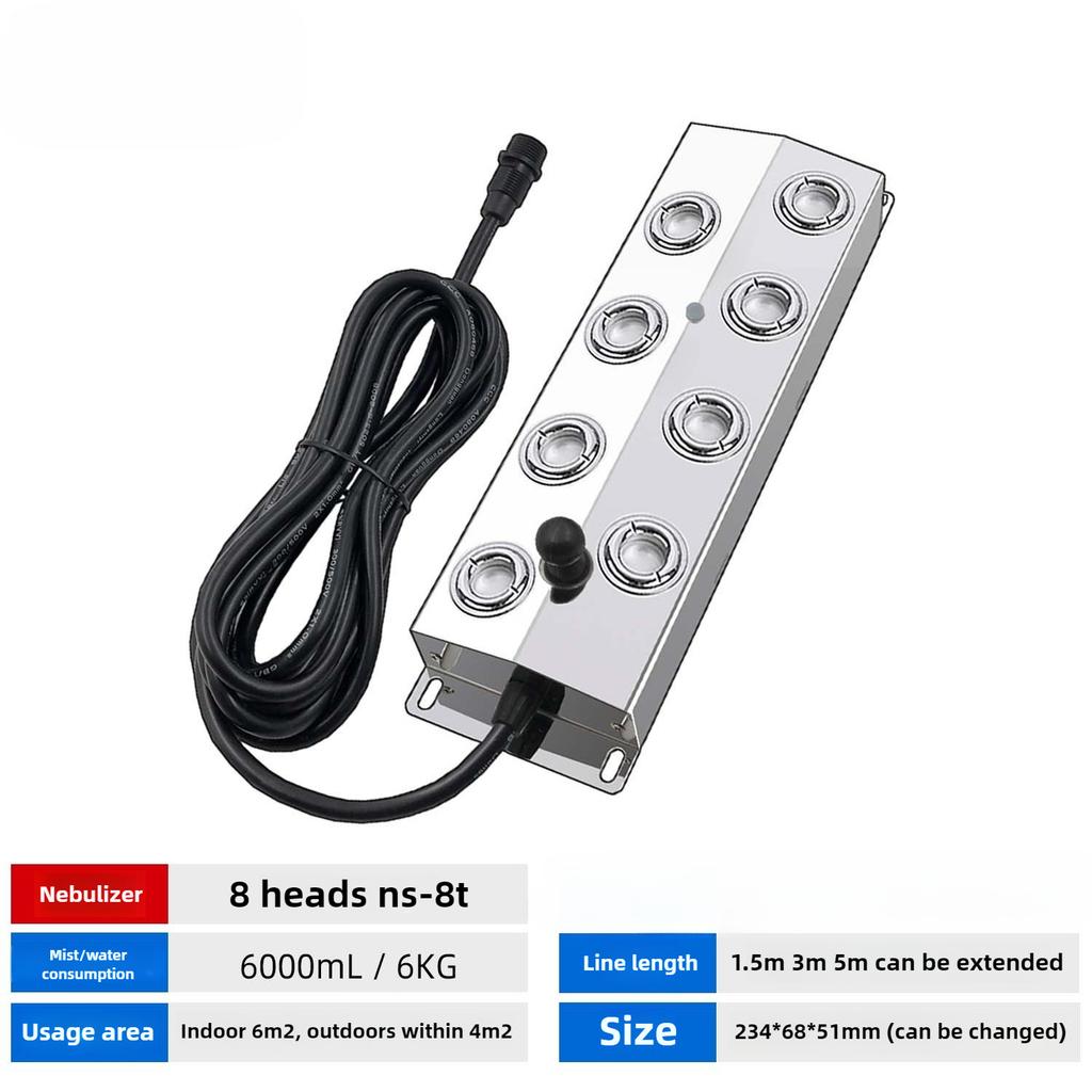 DC48V Ultraschall-Industrie-Luftbefeuchter mit 10/12 Sprühköpfen, Nebelgenerator für den gewerblichen Einsatz, Vernebler, Nebelmaschine für Gewächshäuser/Landschaftsbau