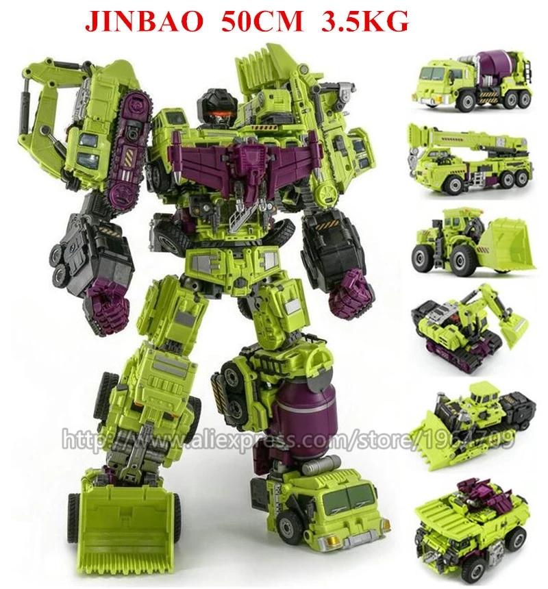 Jinbao 5 in 1 Big 45CM Transformation Predaking Toys Anime Devastator KO G1 Robot Action Figure Model Boy Children Kid Gift