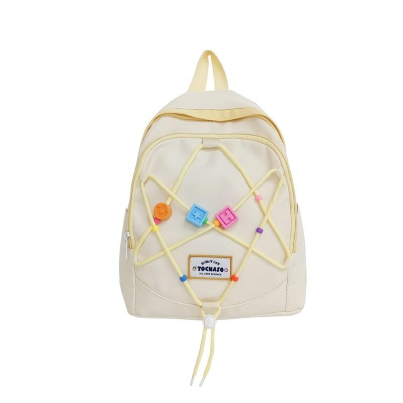 Charming Retro Girl Casual Mini Backpack Lightweight Commuter Bag For Students In Pink Blue Purple White Colors