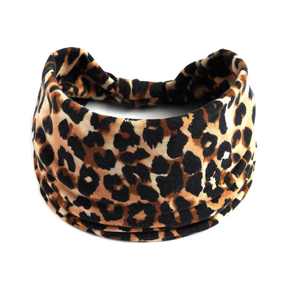 Geknotetes Stirnband mit Leoparden- und Zebra-Print – Sexy elastisches Sport-Stirnband für Damen
