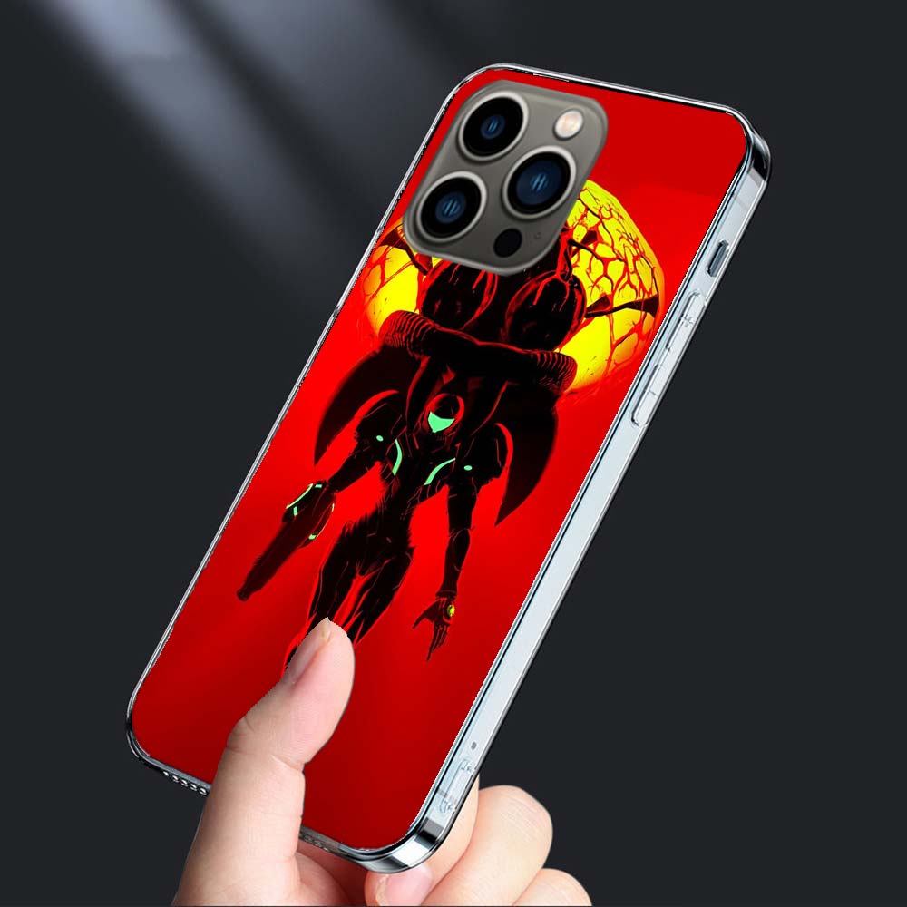 Game M-METROID Phone Case For Iphone 16E 15 Pro 14 Plus 17E 16 17 Pro Max Air 11 12 13 Mini Shockproof Capa Cute Cover TPU Cl