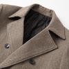 New  Men's Double Breasted Wool Coat Simple Mid-length Trench Men Business Casual Woolen Jacket Male Warm Windbreak Overcoat