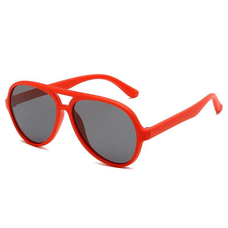 Candy Color Children'S Toad Glasses Double Beam Pilot Shape Sunglasses Sunscreen Trendy Baby Sunglasses
