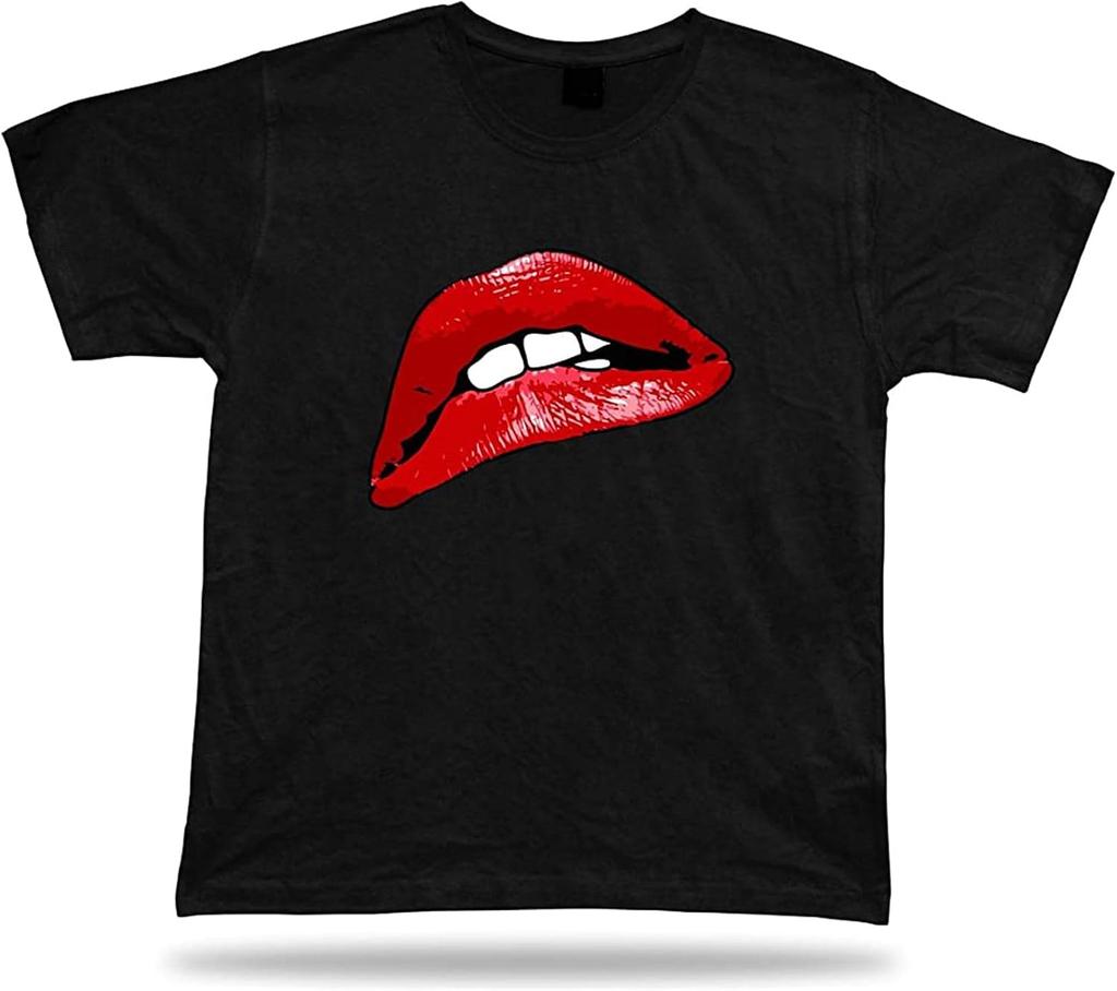 Rocky Horror Lips Picture TV Film Festival T-shirt Unisex Stile Vintage Nuovi Abiti Nuova Moda Uomo Manica Corta Uomo Nero