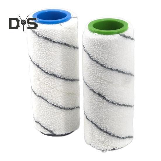 

2 шт. сменная щетка-валик с низким уровнем шума, моющийся из микрофибры, ролик для чистки твердых полов для Karcher FC3D FC5 серый