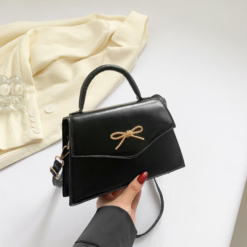 

Chic Butterfly Bow Crossbody Bag Trendy Pu Leather Box Bag For Women 2024 Season чёрный