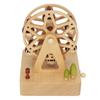 Wooden Musical Box Beech Ferris Wheel Model Handmade Music Box Gift for Christmas Birthday