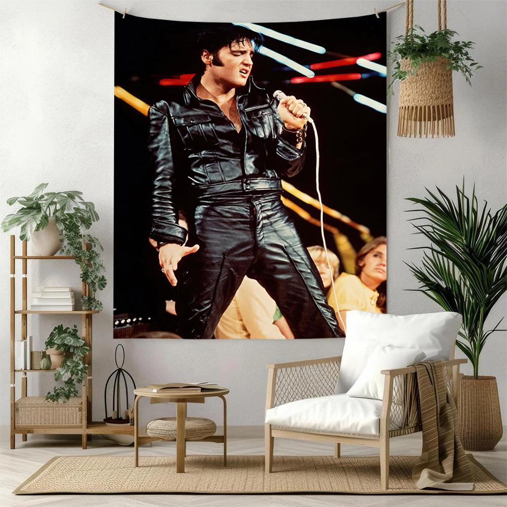 Elvis Wall Decor Tapestry Art For Pet Memorial Birthdaywedding Party Backdrop Family Gift