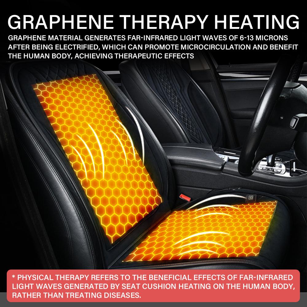12V/24V Graphene Heated Car Seat Cushion Fast Heating Uniform Heating Suitable For  Winter Office or Home Heating Cushion