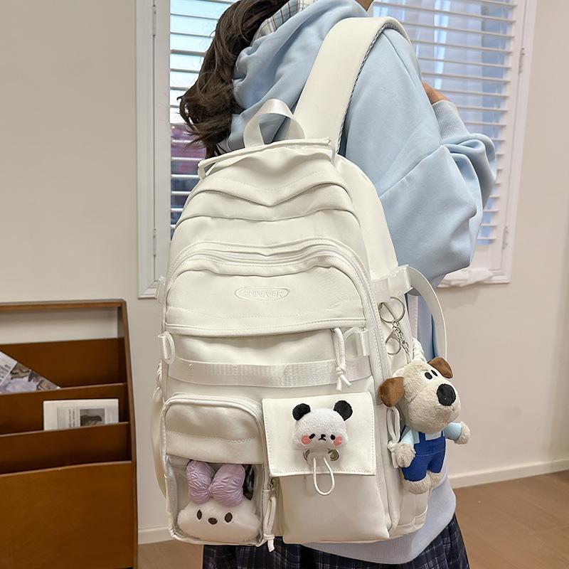 School Bag Children Elementary School Girls Junior High School High School College Students Cute Letter Backpack