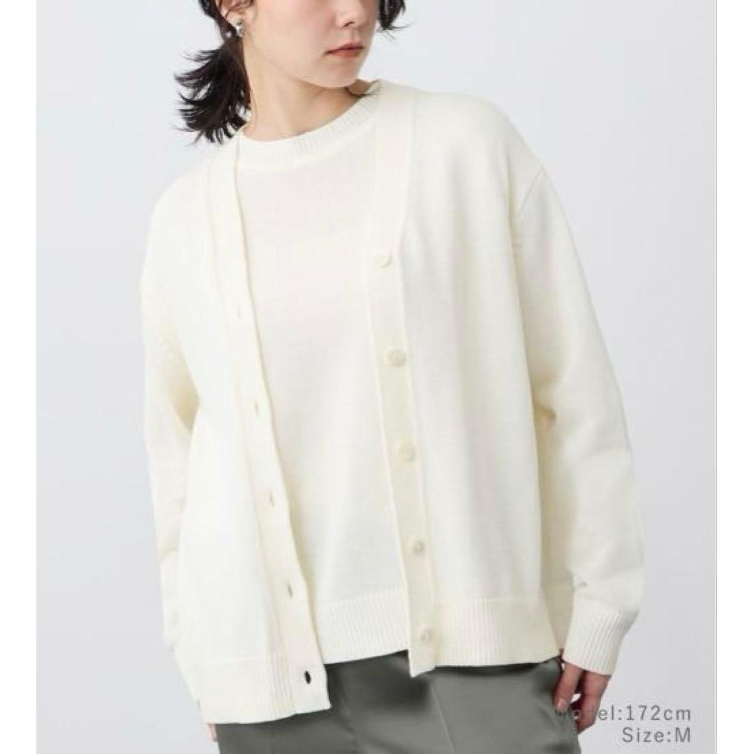 This season s beautiful item Plaste paper blend V-neck cardigan