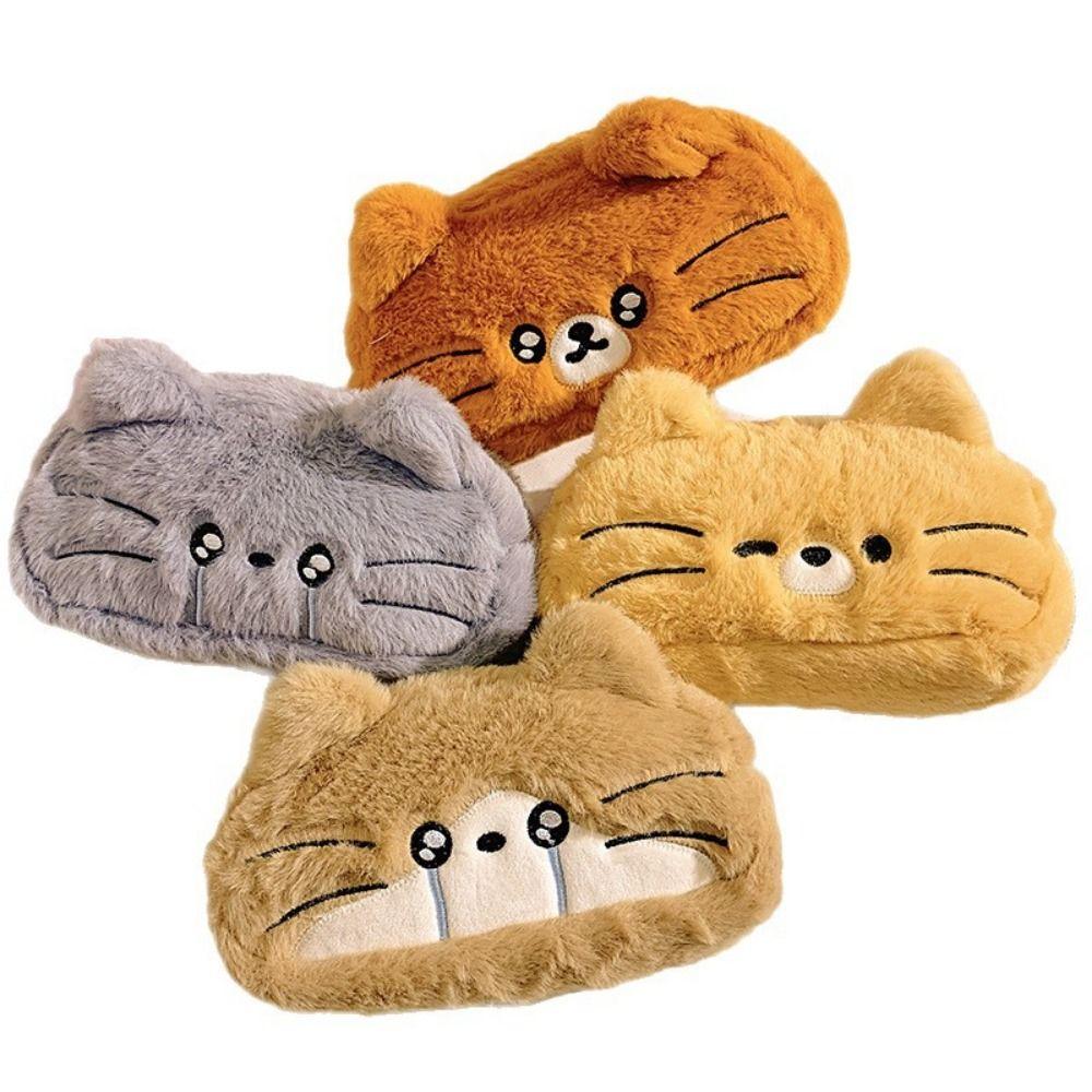 Funny Cat Cartoon Pencil Case Kawaii Stationery Storage Bag Cat Pencil Pouch  School Supplies