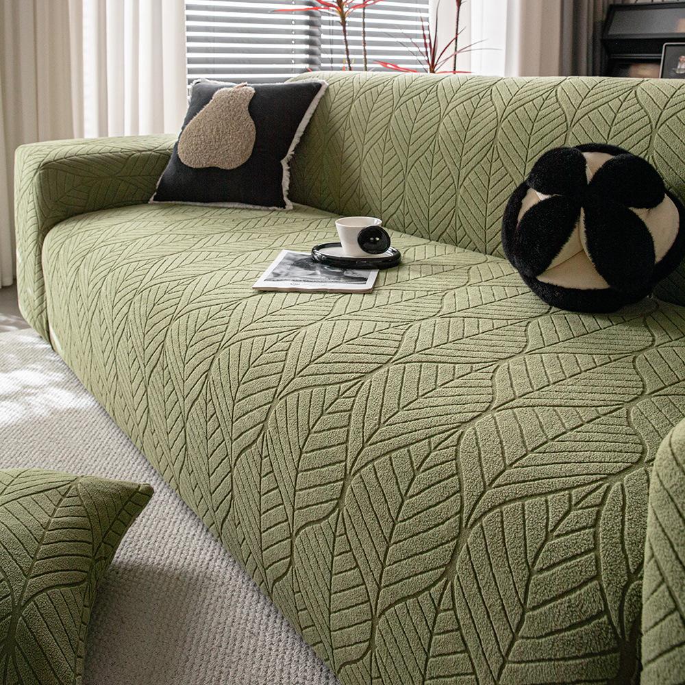 Modern and Simple Polar Fleece Sofa Cover New All Season Universal Fixed Anti Slip All Inclusive Cover