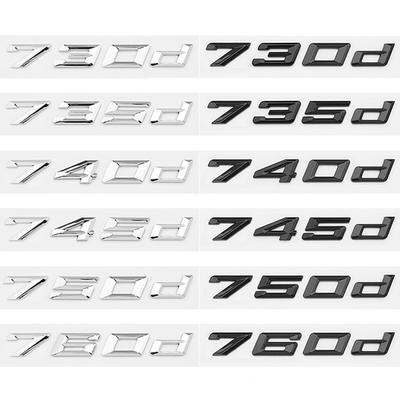 Logo ABS Emblem Car Sticker Badge Decal for 730d 735d 740d 745d 750d 760d Body Trunk Decor