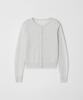 Oder Metal Loose Fit Round Cardigan - Silver Gray