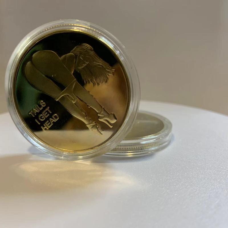 1PC Russian Sexy Girl Collection Gold Plated Commemorative Coin