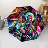 Custom Name Halloween horror Theme Automatic Umbrella, Lightweight & Portable, 8 Rib, Perfect for Outdoor Travel, Birthdays, Christmas, Gifts.