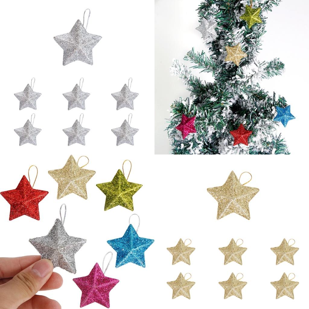 Eye-catching 3d Christmas Star Tree Ornaments Festive Decorations For Xmas Festivities