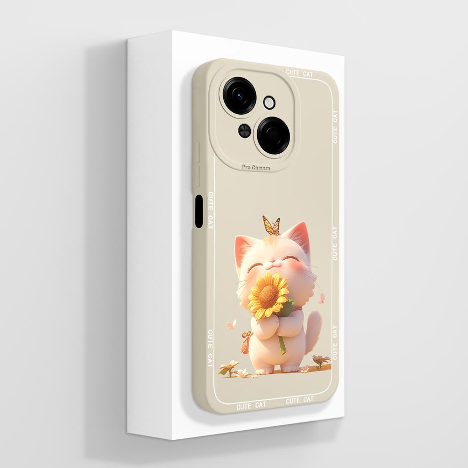 For Tecno Spark Go 1 / Spark Go 2025 Phone Case Astronaut Cartoon Fashion Soft Liquid Silicone Funda For Spark Go1 Back Cover