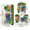 4Pcs Luxury Merry Christmas Shower Curtain Sets Waterproof  for Bathroom Non-Slip Bathroom Rugs Lid Toilet Cover Bath Mat