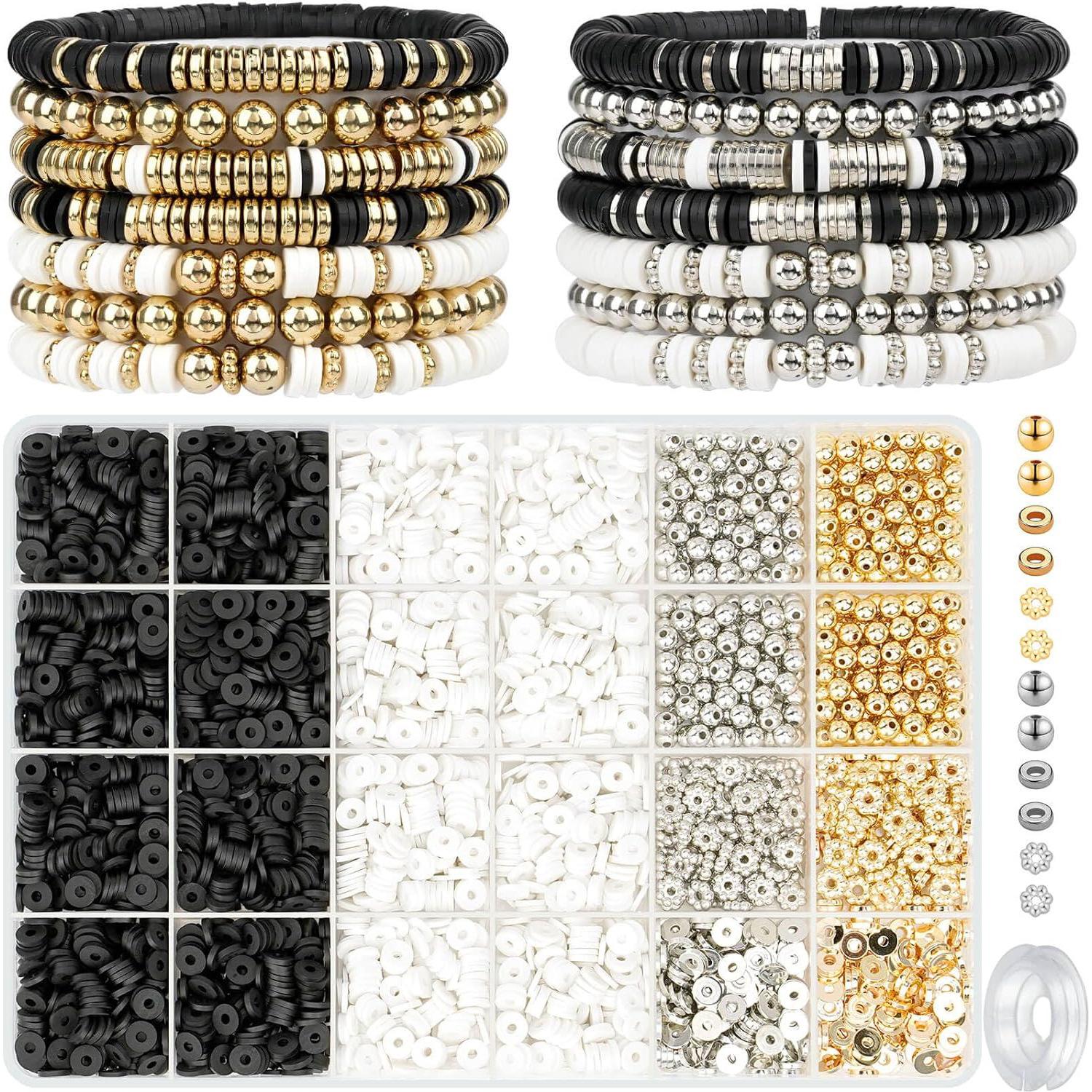 3000 Pieces Clay Bead Soft Pottery Piece Jewelry Making Kit, Friendship Bracelet Making Kit, Suitable For Gift Giving