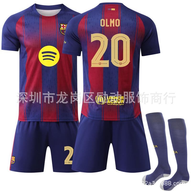 26 sezóna 10 Messi Ne. 19 Yamal dres sportovní dres Barcelona domácí Liga mistrů fotbalový dres sada