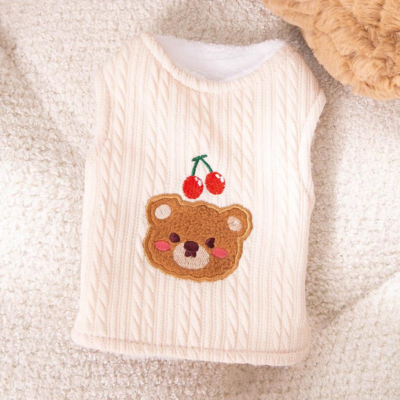 

Двойной жилет одежда для собак осень и зима утепленный утолщенный терможилет на двух лапах вязаный медведь кошка домашняя одежда XXL (recommended weight 15-10kg)