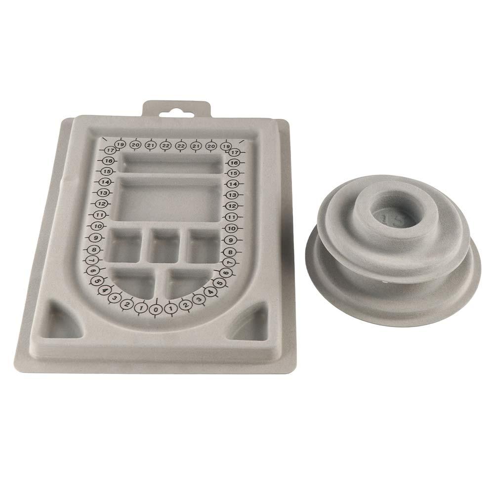 Bracelet Beading Tray Measuring Tool Gray Flocked Bead Board Jewelry Design Tool DIY Necklace Tool