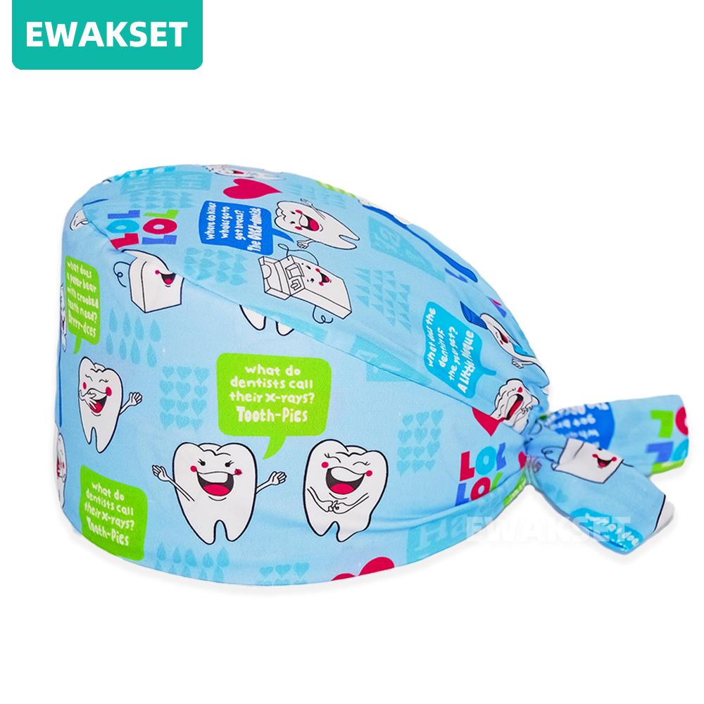 Dental Clinic Scrubs Caps with Sweatband Dentist Work Scrubs Beauty Work Hats Lab Nursing Scrubs Cap Gorro Enfermera